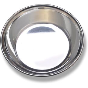 Van Ness Pets Whisker-Friendly Stainless Steel Cat Bowl, Wide Saucer Style Dish, 8 OZ, Natural in Kuwait