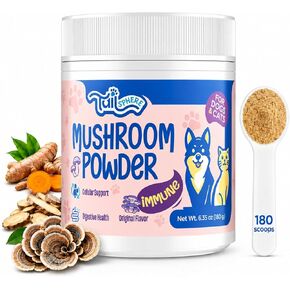 Turkey Tail Mushroom for Dogs & Cats, 14-in-1 Powder, Lumps & Bumps, 180g in Kuwait