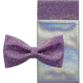 Crystal Rhinestones Pre-tied Bow Ties for men women | Formal Bowties with Adjustable Length | CK Bow (Green AB) in Kuwait