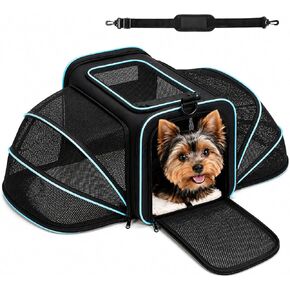 Soft-Sided Expandable Small Dog Carrier, Airline Approved for Traveling in Kuwait