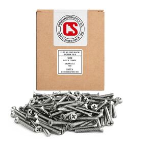 Stainless 6-32 x 1/2inches (3/8inches to 2inches Available) Flat Head Machine Screws, Full Thread, Phillips Drive, Stainless Steel 18-8, Machine Thread (6-32 x 1/2 in Kuwait