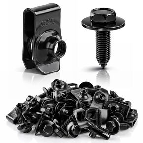GoaMotors 50PCS 5/16 Body Bolts & U-Nut Clips 5/16-18 x 1-3/16 (25 Each) #1590 (858/19), Fender Bolts, Engine Under Cover Splash Shield Guard Body Bolts in Kuwait