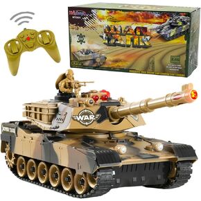Haktoys 2-Pack RC Battle Tank Set – 1:24 Scale Remote Control Military Fighting Tanks with Lights, Realistic Sounds & Life Indicators | Radio Control Army Toy for Kids & Adults in Saudi Arabia