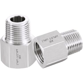 304 Stainless Steel Forged Hex Reducer, 3/8" NPT Female x 3/8" NPT Male, Stainless Steel Pipe Fitting 2 Pack in Saudi Arabia