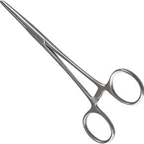 Pean Hemostat Straight and Curved Multipurpose Locking Tweezer Clamps Serrated, Stainless Steel - Hemostats for Nurses, Fishing Forceps, Crafts and Hobby in Saudi Arabia