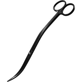 LINLAN 9.8-inch Wave Curve Aquarium Aquascaping Scissors, Full Chamfer Smooth Design, Carbonized Anti-Rust, for Even Foreground Trimming & Hemisphere Shaping in Kuwait