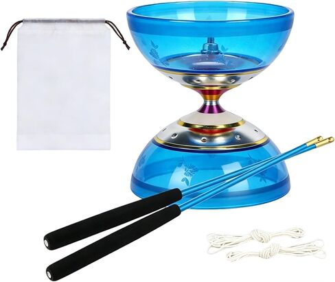 Chinese Diabolo Set Triple Bearing Chinese Yoyo with Sticks,String,Bag,1Pcs in Kuwait