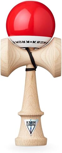 KROM - Kendama Toy POP LOL Red - High Wood Quality - Extra Strong - for Beginner and Pro - Gift Pack : Extra String + Stickers in Saudi Arabia