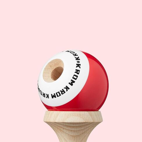 KROM - Kendama Toy POP LOL Red - High Wood Quality - Extra Strong - for Beginner and Pro - Gift Pack : Extra String + Stickers in Saudi Arabia