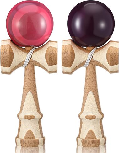 2 Pack Kendama Solid Wood Ball Cup for 14+ Teens, Red,Blue in Kuwait