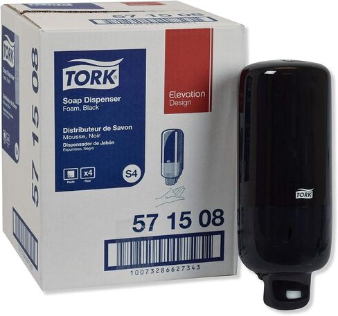 Tork Skincare Dispenser Black S4, for Hand Soap and Hand Sanitizer, Elevation Range, 571508 in Kuwait