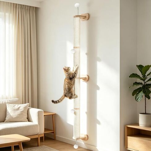 EMUST Cat Wall Scratcher 2 Pack 66", Tall Sisal Scratch Post for Large Cats in Kuwait