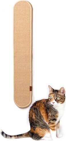 xympo 35" Sisal Cat Scratcher, Natural Sisal, Oval Shape, Wall or Floor Mount in Kuwait