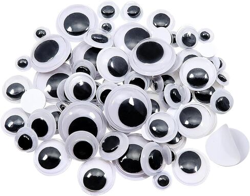 TOAOB 100pcs Googly Wiggle Eyes with Self Adhesive Round Sticker Eyes in Kuwait