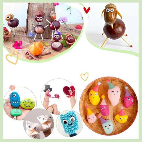 TOAOB 100pcs Googly Wiggle Eyes with Self Adhesive Round Sticker Eyes in Kuwait