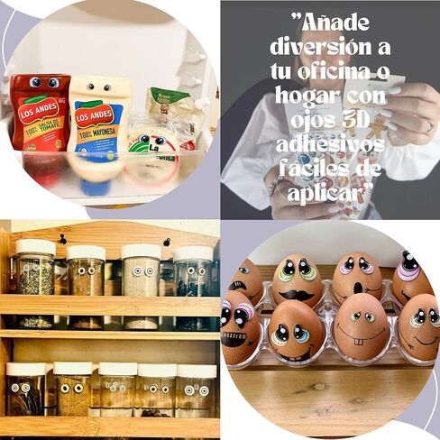Googly Eyes Self Adhesive, Brown 3D Resin 58 Pcs Cold Porcelain Doll Crafts in Kuwait