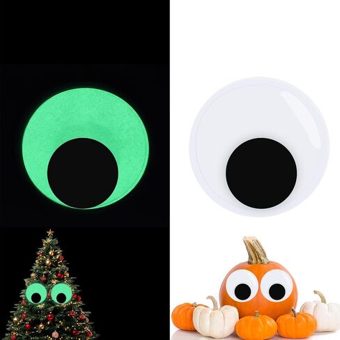 7 Inch Glow in The Dark Giant Googly Eyes, Large Google Eyes Self Adhesive in Kuwait