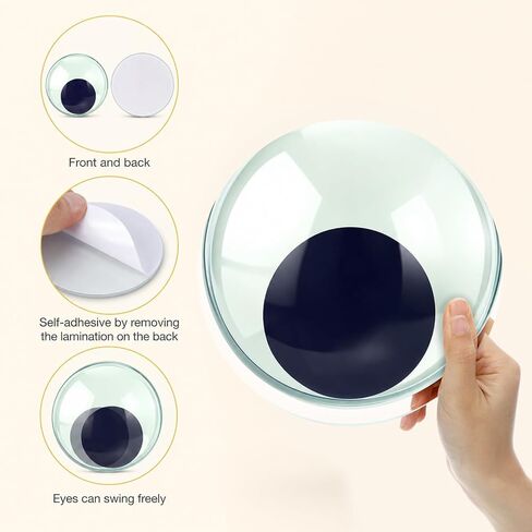 2 Pcs Giant Googly Eyes Self Adhesive Glow in The Dark Large Googly Eyes in Kuwait