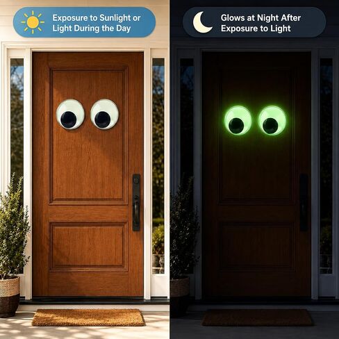 2 Pcs Giant Googly Eyes Self Adhesive Glow in The Dark Large Googly Eyes in Kuwait
