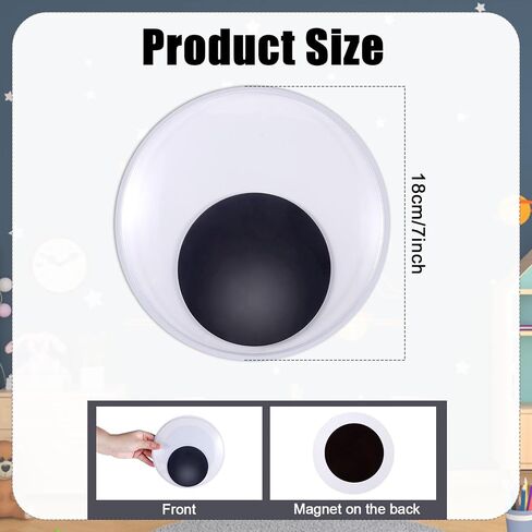 2pcs Large Googly Eyes Magnetic, 7in Giant Wiggle Eyes Plastic Googly Eyes in Kuwait