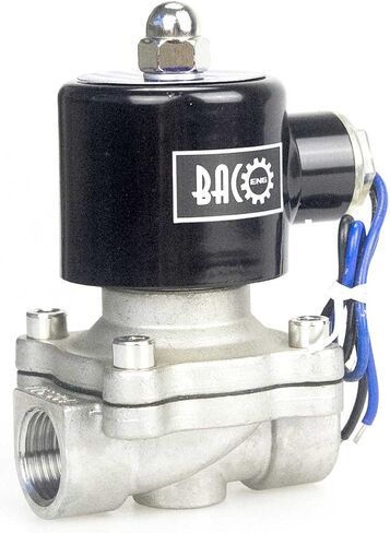 BACOENG 1/2 "DC12V NPT الفولاذ المقاوم للصدأ صمام الملف اللولبي الكهربائي مغلق عادة in Kuwait