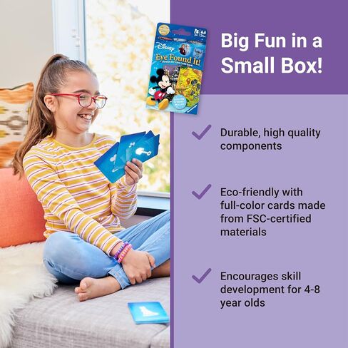 Ravensburger Eye Found It! World of Disney Card Game - Fun and Educational Spot It for Toddlers, Preschoolers, Boy and Girls Ages 3-8 - Family-Friendly for Endless Fun in Kuwait
