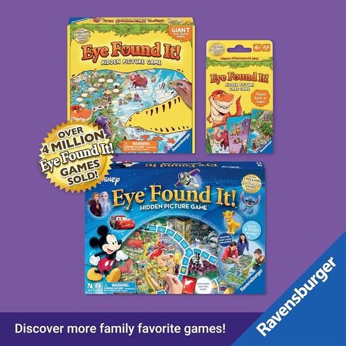 Ravensburger Eye Found It! World of Disney Card Game - Fun and Educational Spot It for Toddlers, Preschoolers, Boy and Girls Ages 3-8 - Family-Friendly for Endless Fun in Kuwait
