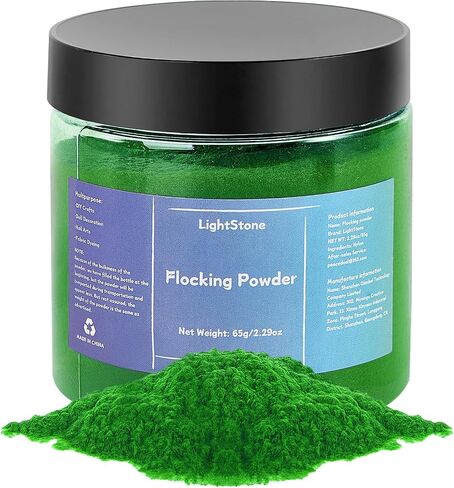 55g Flocking Powder - Velvet Fibers for Crafts DIY Scenery (White) in Kuwait