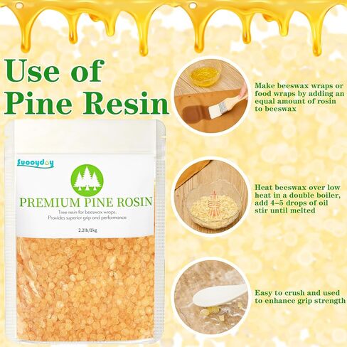 2.2 Pound Pine Resin Natural Pine Rosin Beeswax Wraps in Kuwait