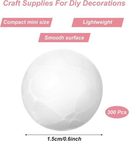 300 Pcs Small Styrofoam Balls, Styrofoam Balls for Crafts in Kuwait