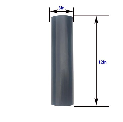 3" Dia Round Acetal Copolymer Rods 12Inch Length - Standard Tolerance Opaque Black Acetal Copolymer Rods Meets ASTM D6778 Specifications Perfect for Non-Marring Fixtures in Kuwait