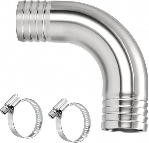Yoebor Stainless Steel 304 Sanitary Hose Barb 90 Degree Elbow Fitting, 5/8" Barbed x 5/8" Barbed 90-Deg Ell, 1pc in Kuwait