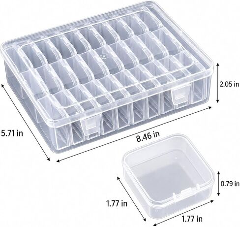 Bead Organizer Box, Mini, Clear, White in Kuwait