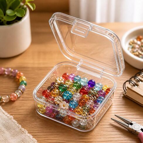 Bead Organizer Box, Mini, Clear, White in Kuwait