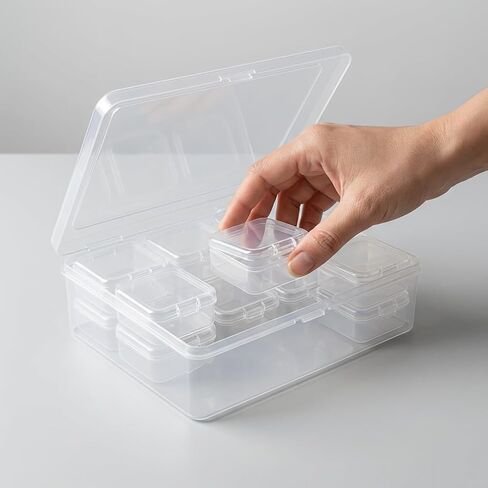 Bead Organizer Box, Mini, Clear, White in Kuwait