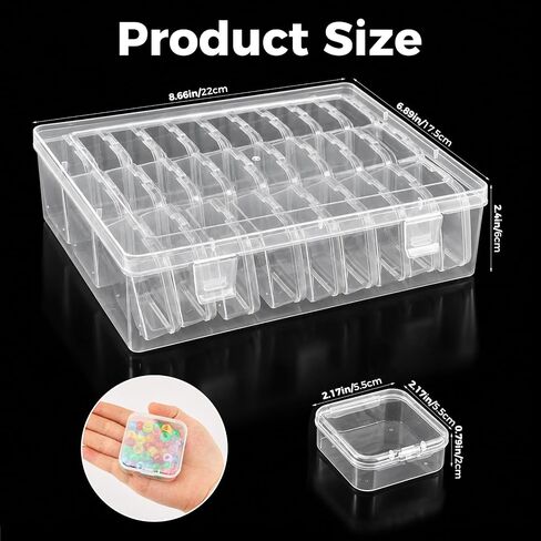 Bead Organizer Box, 31‑Pcs Small Plastic Storage Box, Mini Plastic in Kuwait