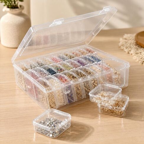 Bead Organizer Box, 31‑Pcs Small Plastic Storage Box, Mini Plastic in Kuwait