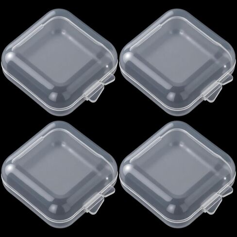 HINZIC 4pcs Clear Plastic Ear Plug Cases, Mini Thicken Storage Cases Boxes in Kuwait