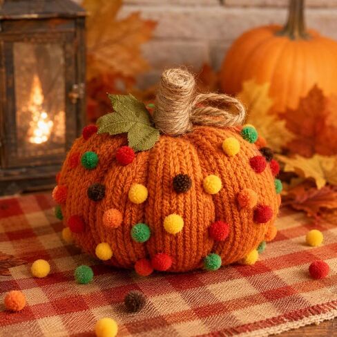1000 Pieces Fall Pom Poms Balls Yellow Orange Brown Red Pom Poms in Kuwait