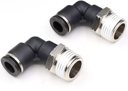 1/2 Npt Elbow Push to Connect Fittings 3/8 inch Tubing to 1/2 npt Airline Push Fittings 3/8 Push in Connectors Quick Connect Air Tube Fittings 90 Degree Pneumatic Fittings 2Packs in Kuwait