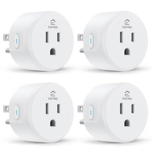 EIGHTREE Smart Plug, Smart Home WiFi Outlet Compatible with Alexa & Google Home, Smart Socket with Remote Control & Timer Function, 2.4GHz WiFi Only in Kuwait