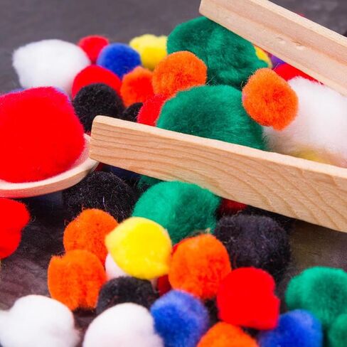 Essentials By Leisure Arts Pom Poms, Black -2", 8 Pieces Per Pack in Kuwait
