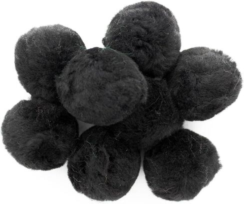 Essentials By Leisure Arts Pom Poms, Black -2", 8 Pieces Per Pack in Kuwait