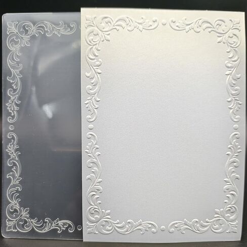 Plastic Embossing Folder A6 Size Roman Border Paper Crafts Plastic Textured Impressions for Card Making Scrapbooking in Kuwait