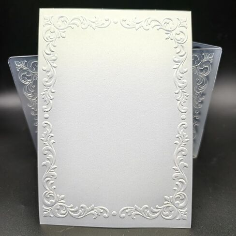 Plastic Embossing Folder A6 Size Roman Border Paper Crafts Plastic Textured Impressions for Card Making Scrapbooking in Kuwait