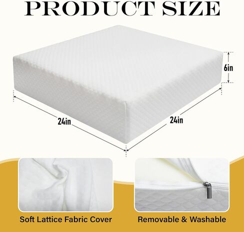 LILXIU 24"x24"x6" Egg Crate Foam Couch Cushion Replacement in Kuwait