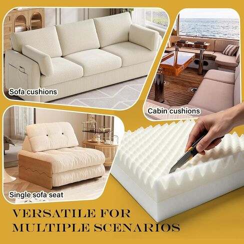 LILXIU 24"x24"x6" Egg Crate Foam Couch Cushion Replacement in Kuwait
