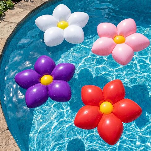 Inflatable Plumeria Flower Pool Floats Decor in Kuwait