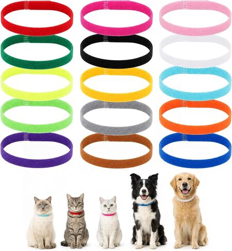 15Pcs New Born Puppy Collars for Litter, Whelping Collars for Puppy Kitten in Kuwait