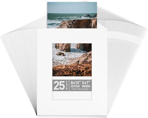 Golden State Art, 10 Pack 11x14 Slip-in Photo Mats Kits for 8x10 Photos White in Kuwait